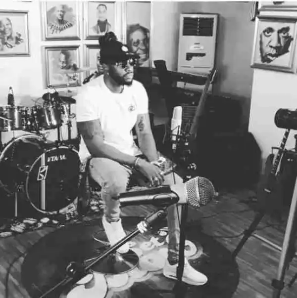 BBNaija: Evicted BBNaija Housemate, Teddy-A Shows Off His Music Studio (Photo)